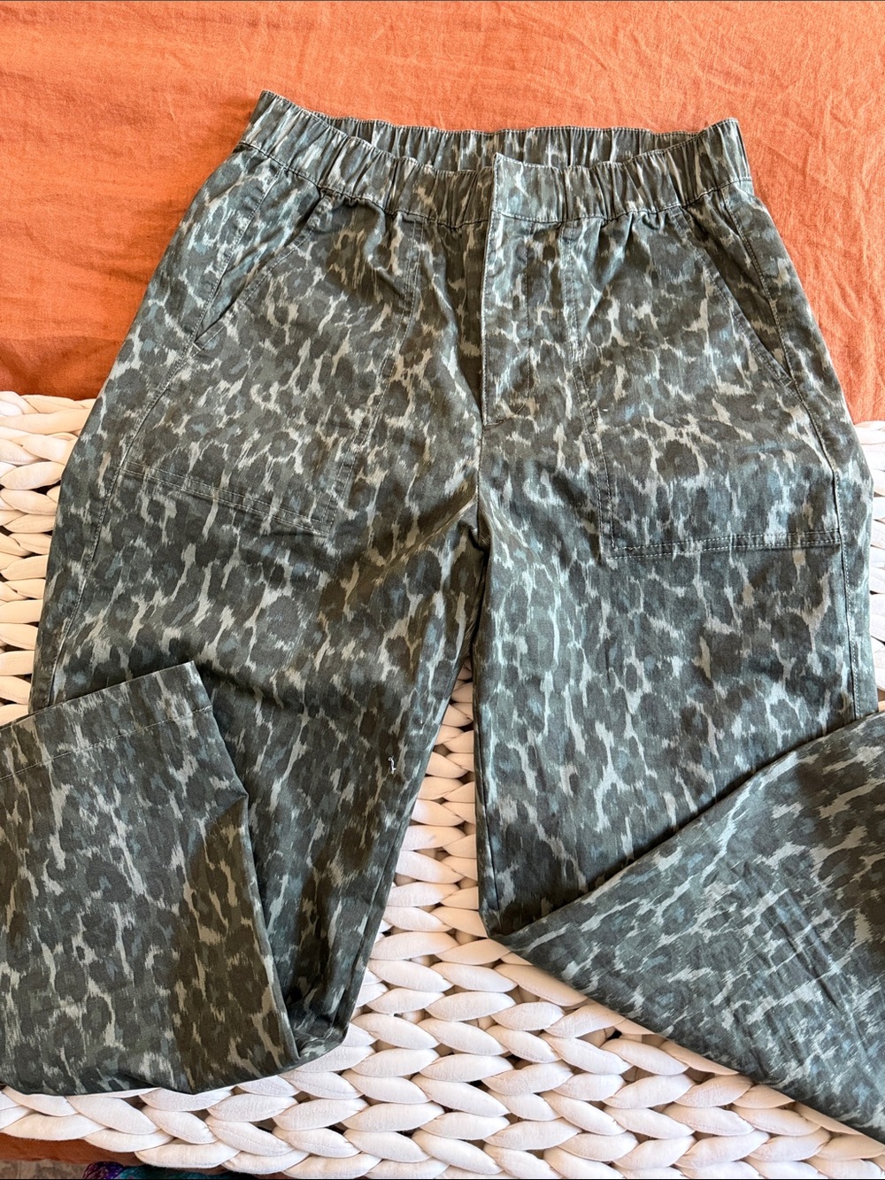 GAP Olive Green Animal Print Pants